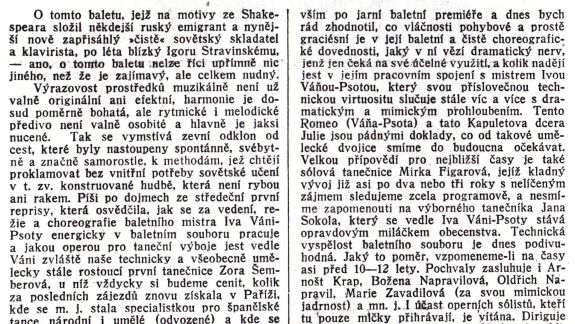 Romeo and Juliet (1938) World Premiere_News_Brněnská Svoboda_x. 1. 1939