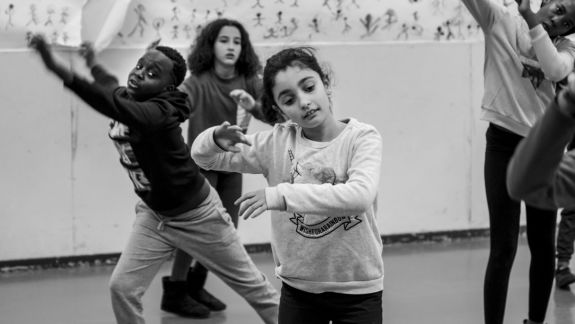 School choreography rehearsal