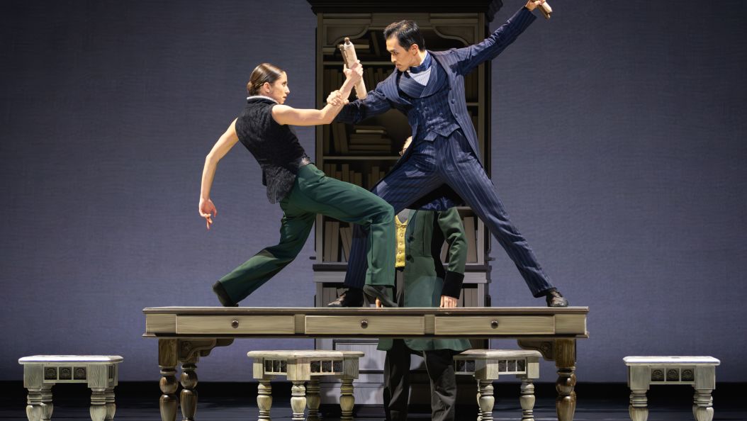 Gemma Coutts and George Liang in Gentleman Jack. Photo Emily Nuttall