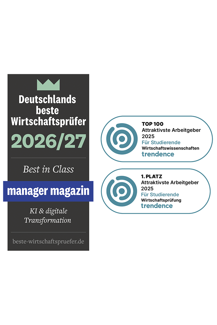 Deloitte: Platz 1 & Top 100 (trendence 2025) & Best in Class Digitalisierung (manager magazin 26/27)