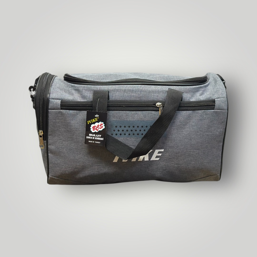 Lazerli Spor Çantası-Gri