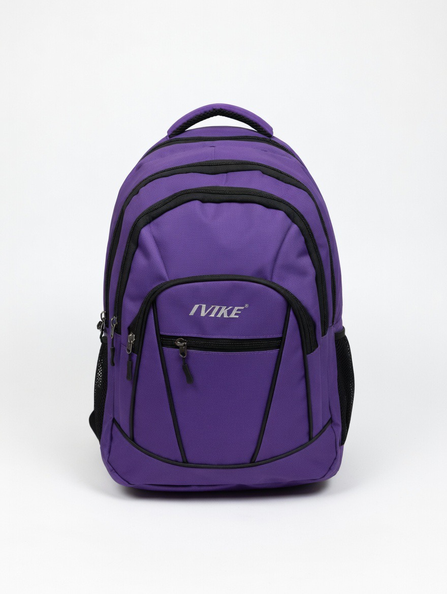 Keten Model Çok Gözlü Sırt Çantası-Mor