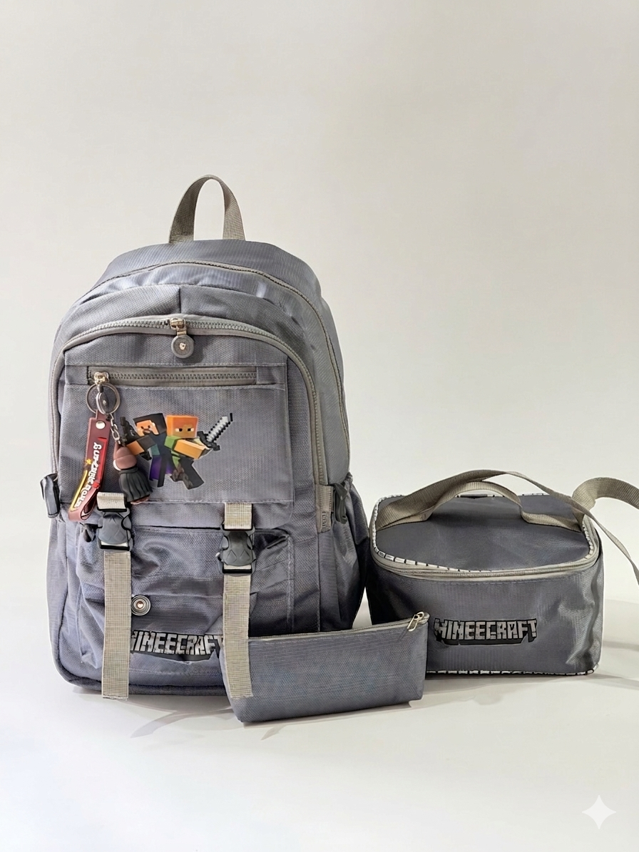 Minecraft Beslenmeli İlkokul Çantası