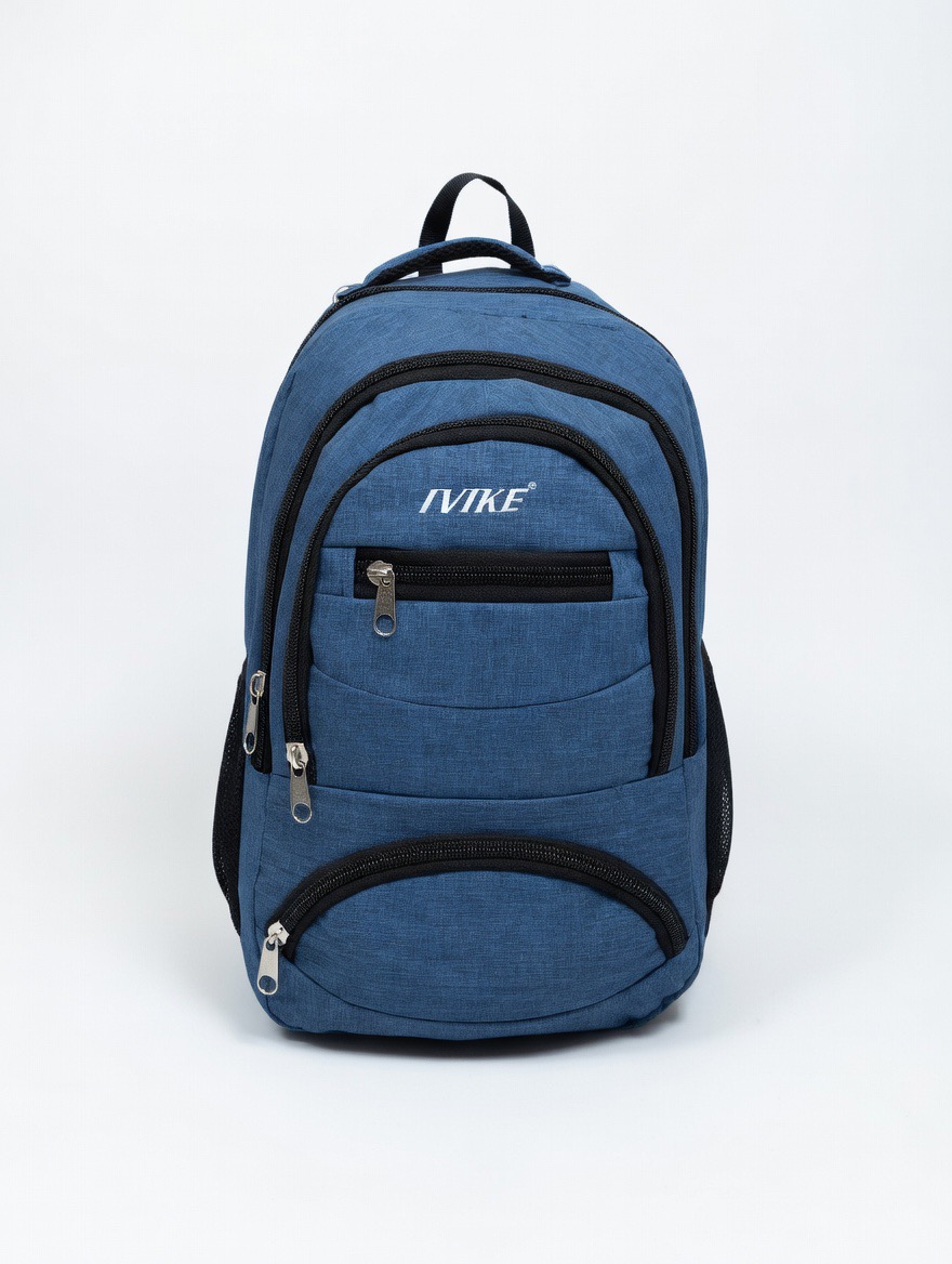 Keten Model Eğimli Sırt Çantası-Mavi