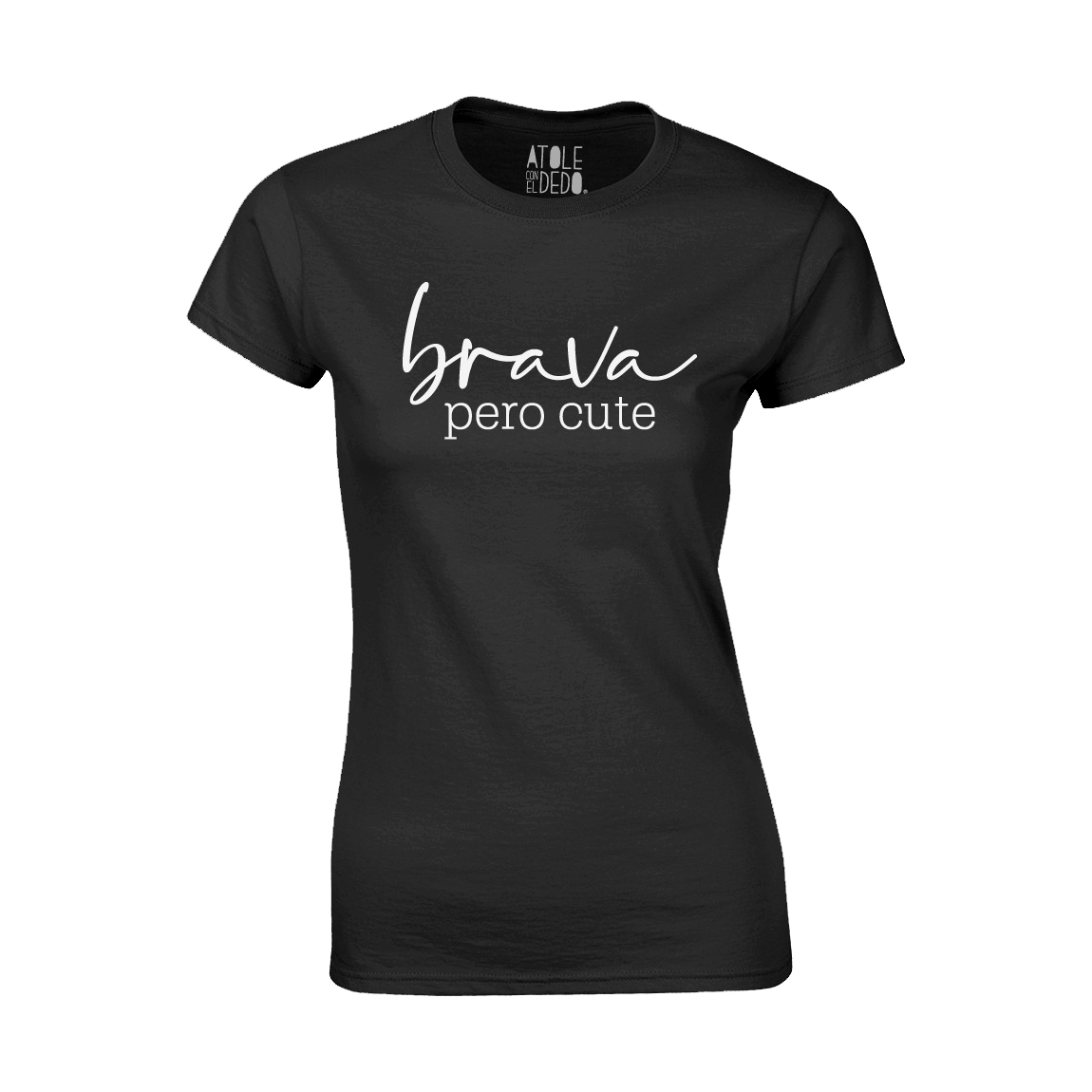 Playera Atole con el dedo Mujer Negro M