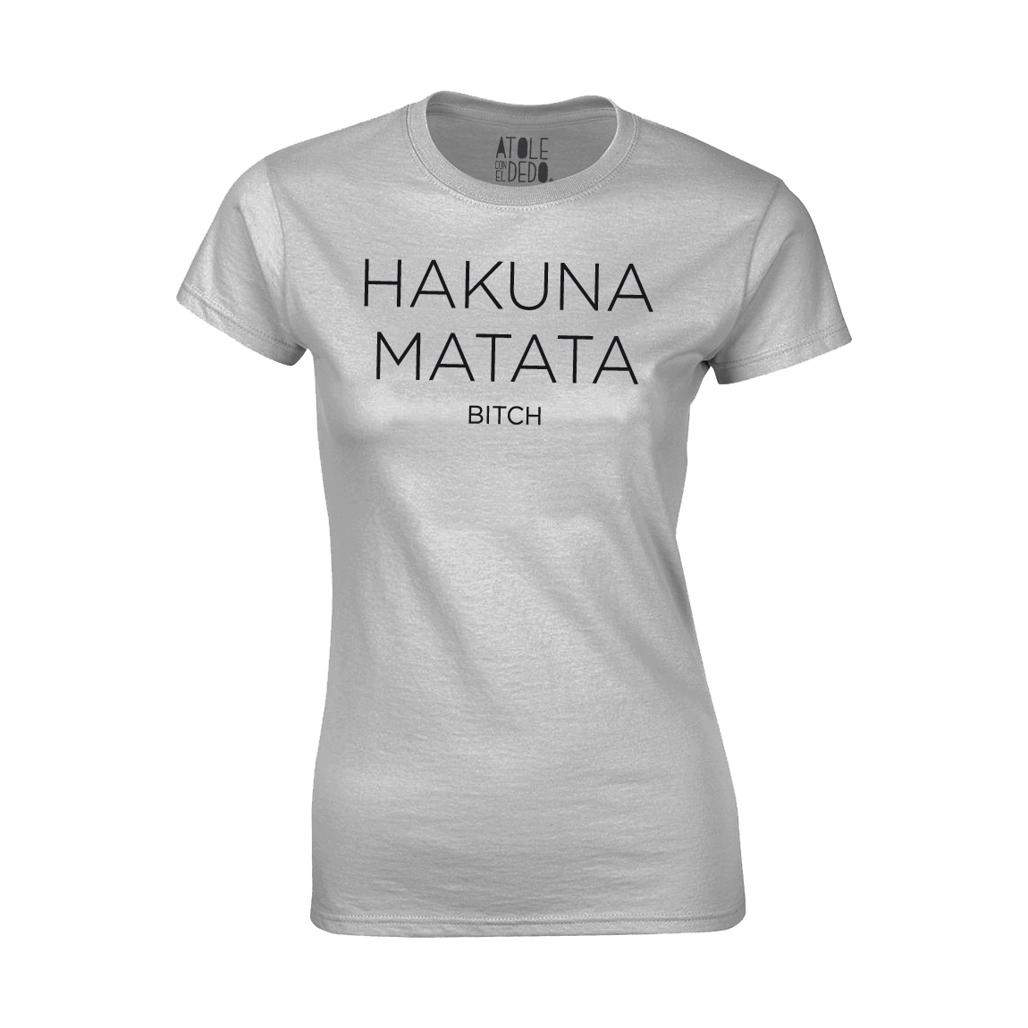 Playera Atole con el dedo Mujer Gris M