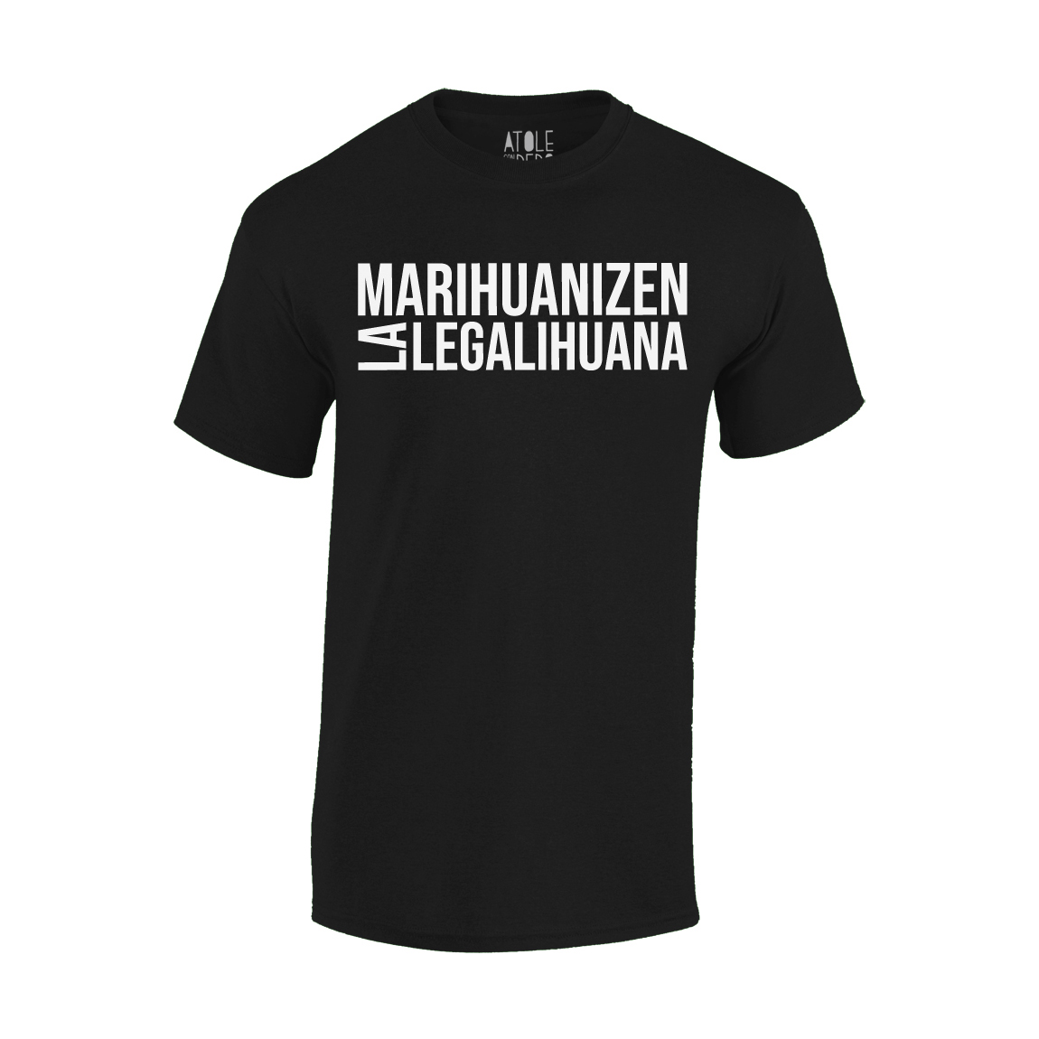 Playera Atole con el dedo Hombre Negro M
