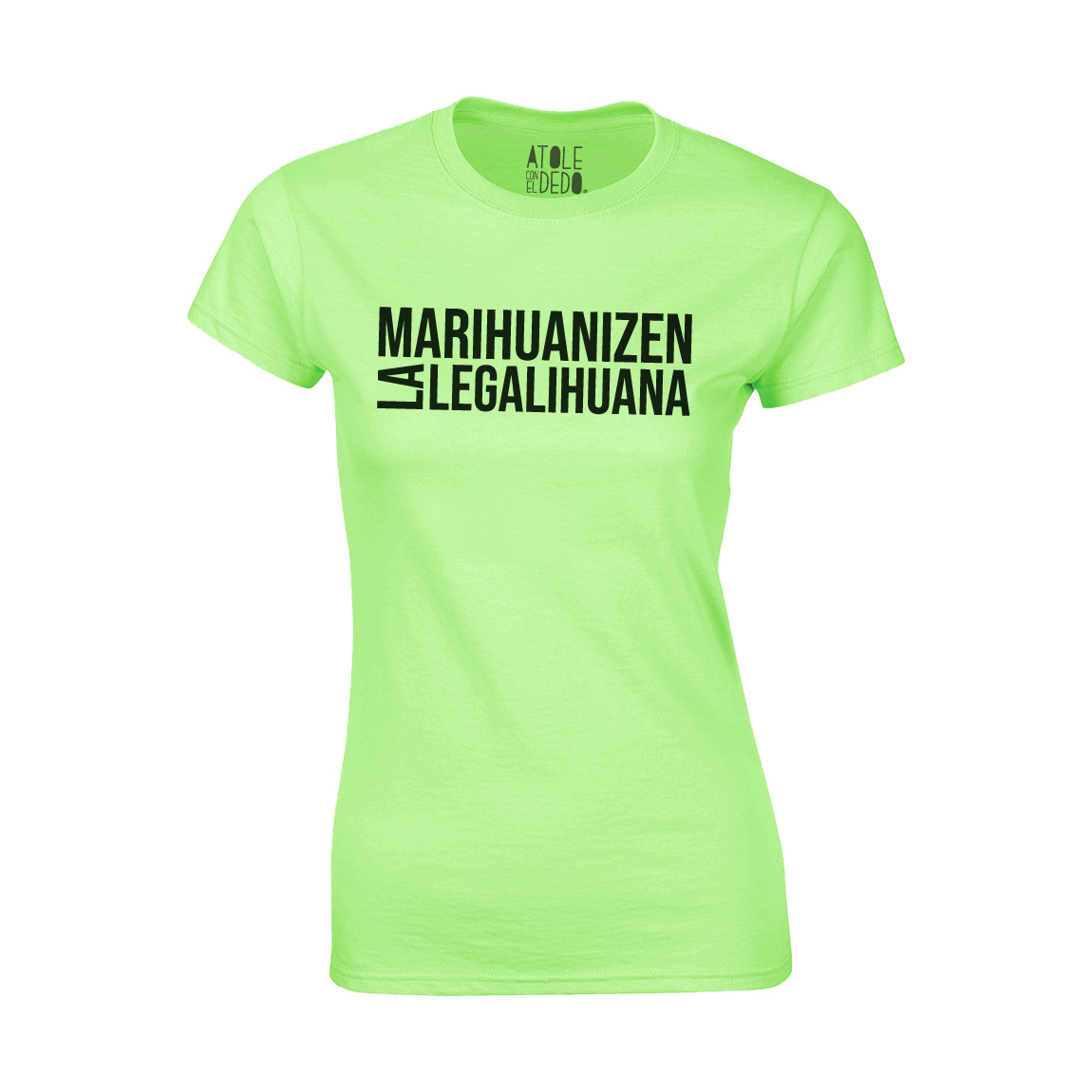 Playera Atole con el dedo Mujer Verde G