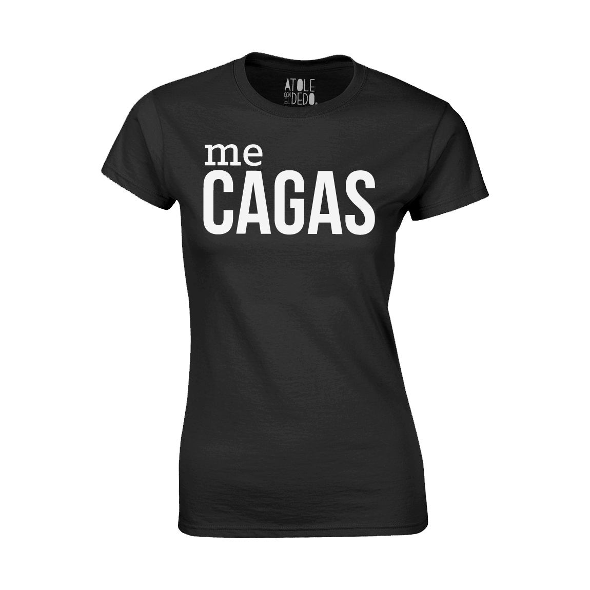 Playera Atole con el dedo Mujer Negro M