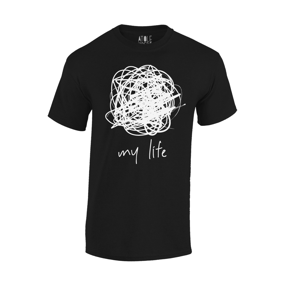 Playera Atole con el dedo Hombre Negro M