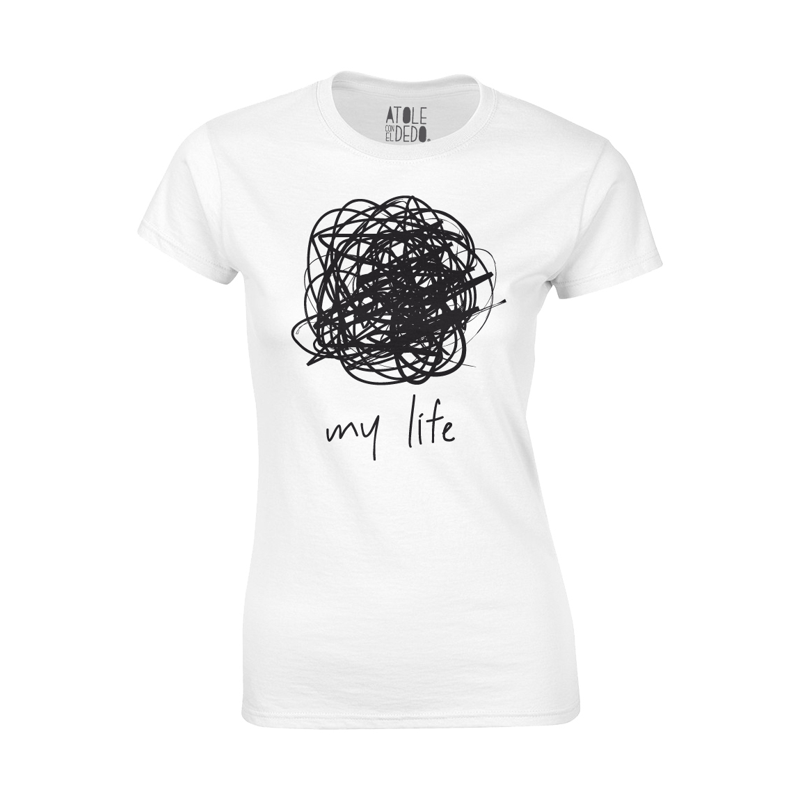 Playera Atole con el dedo Mujer Blanco CH