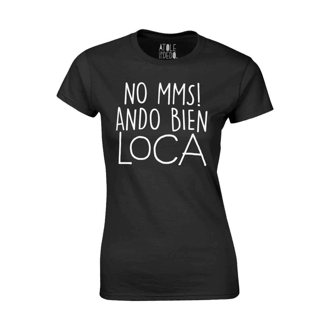 Playera Atole con el dedo Mujer Negro G