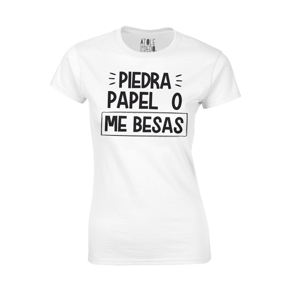 Playera Atole con el dedo Mujer Blanco M