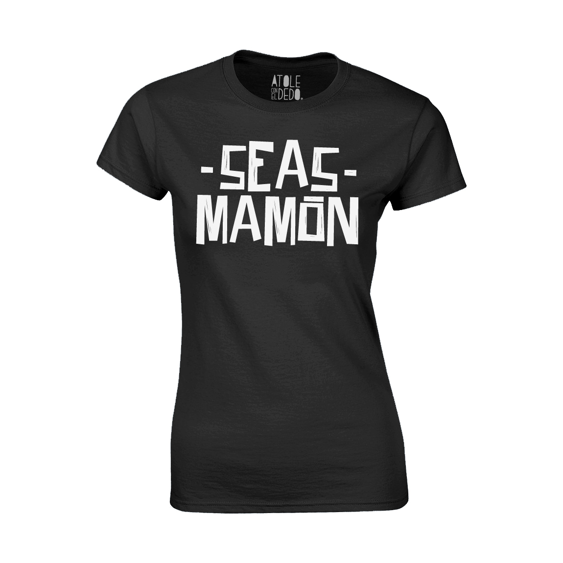 Playera Atole con el dedo Mujer Negro M