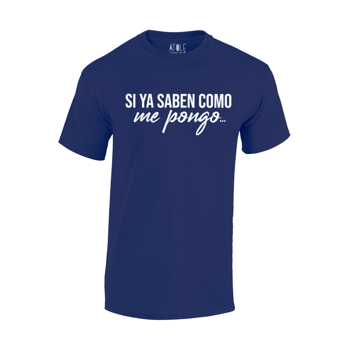 Playera Atole con el dedo Hombre Azul M