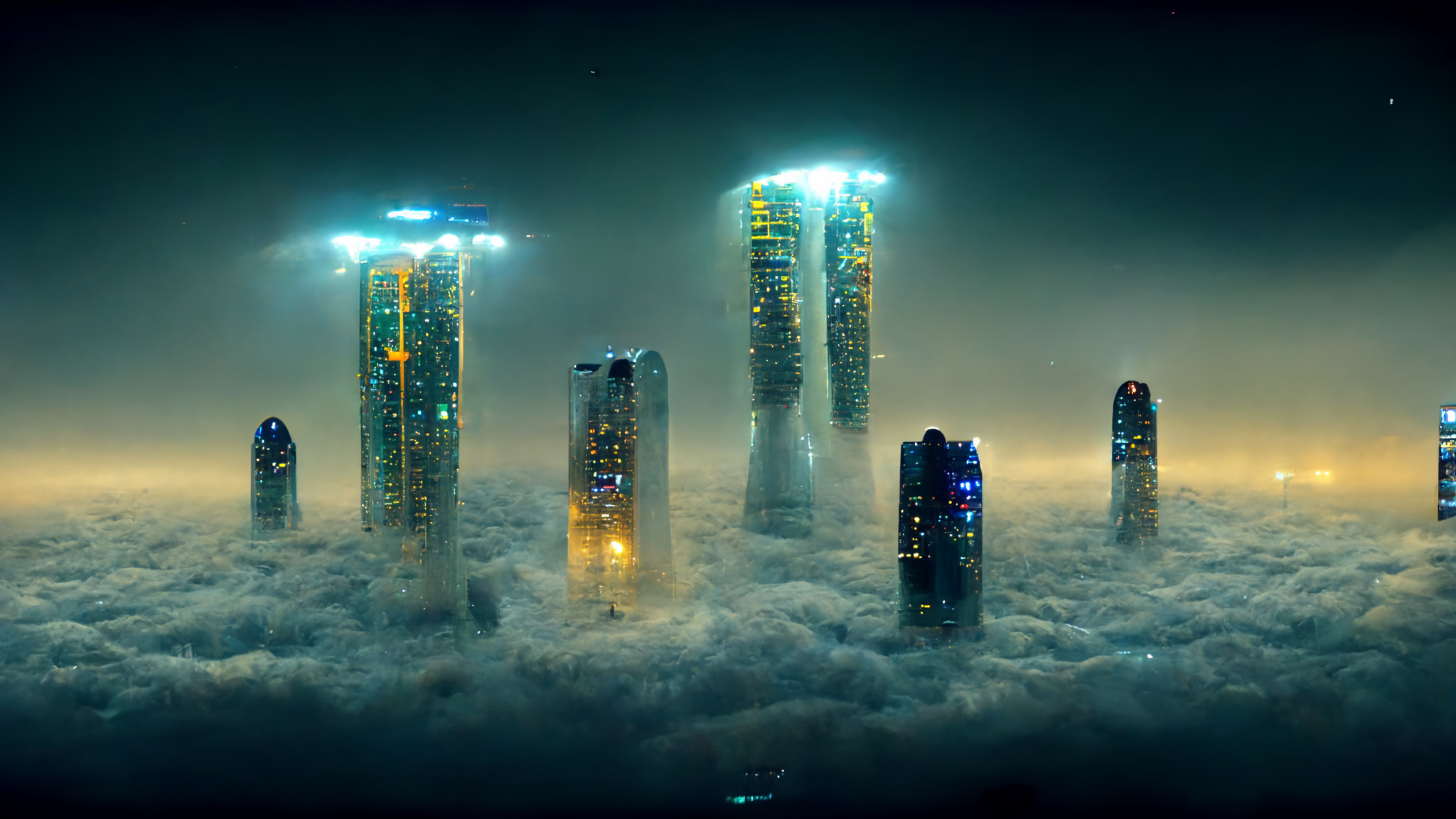 Midjourney Futuristic City