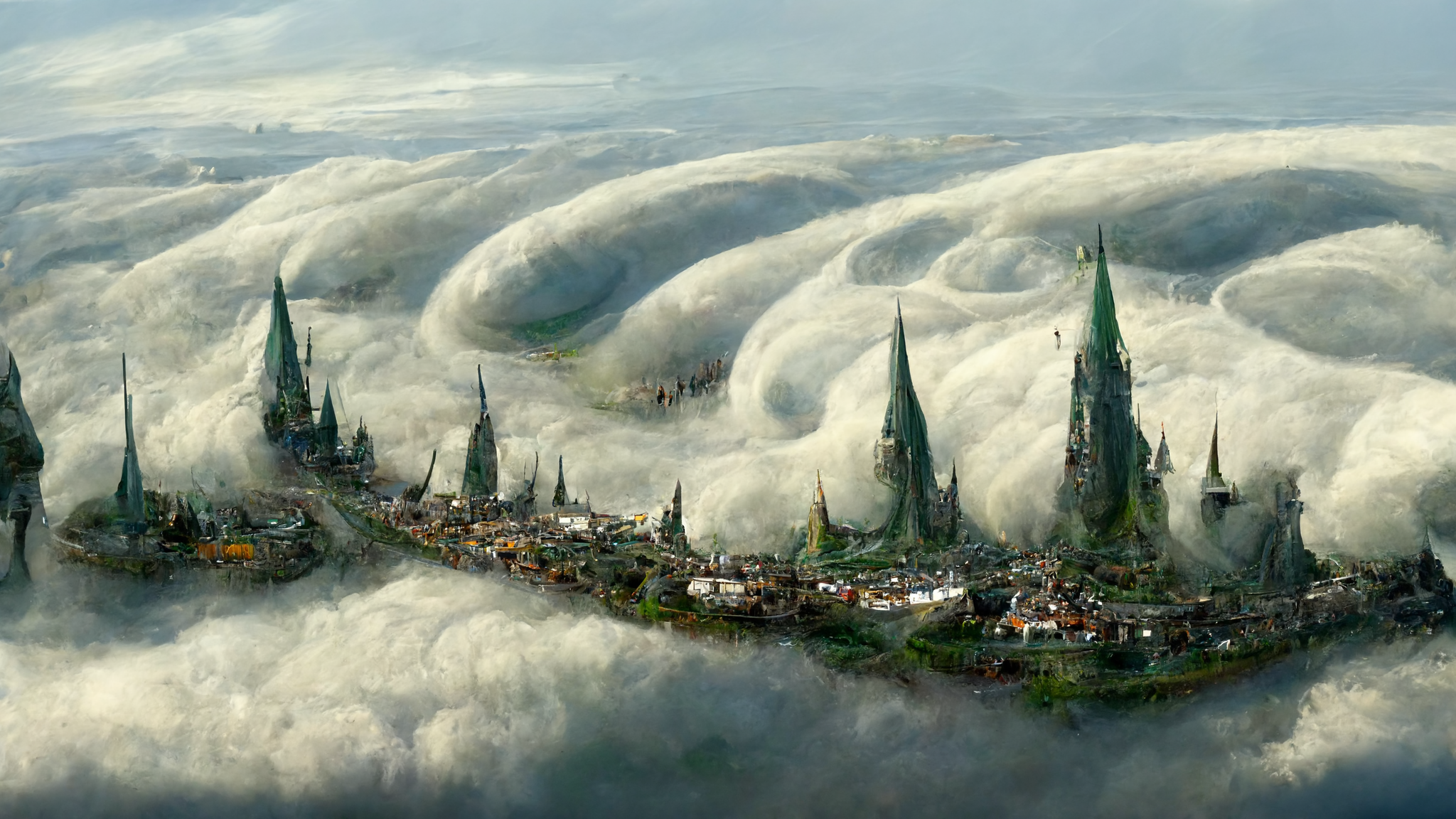 Midjourney Tolkien Elven City #1
