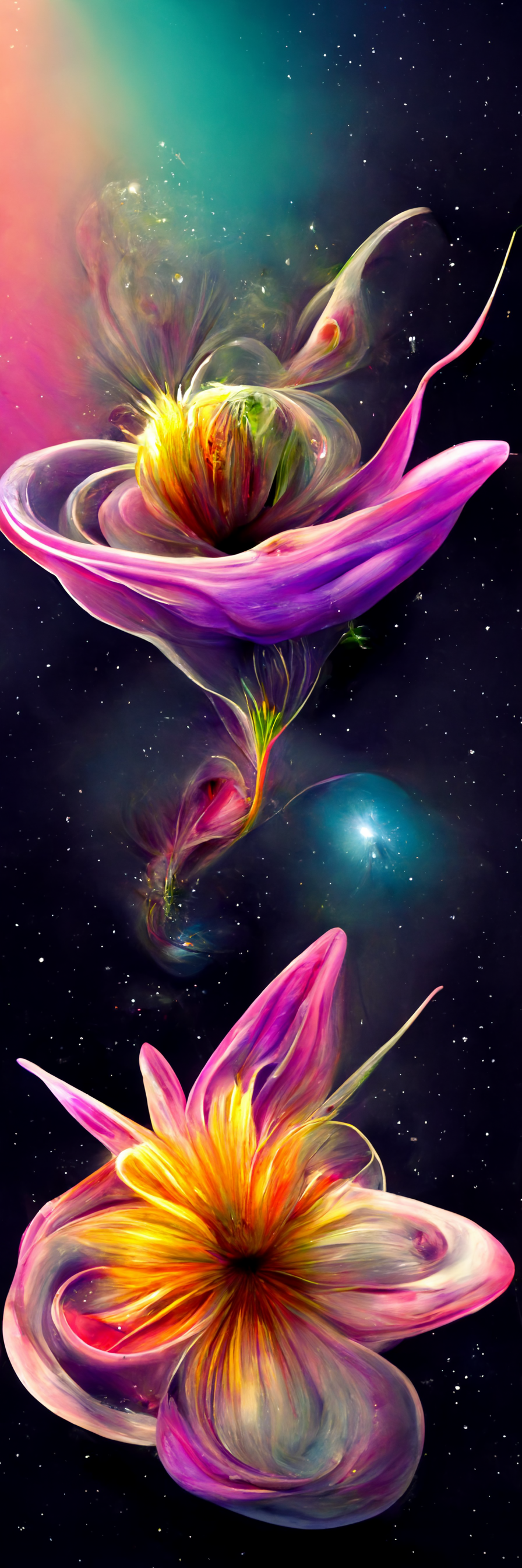 Midjourney Cosmic Flowers