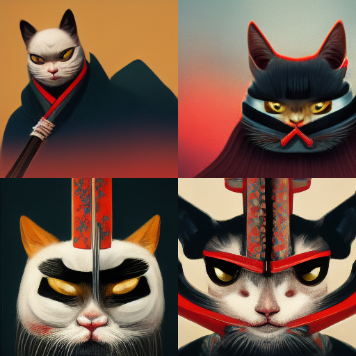 Midjourney Cat Samurai Ideas
