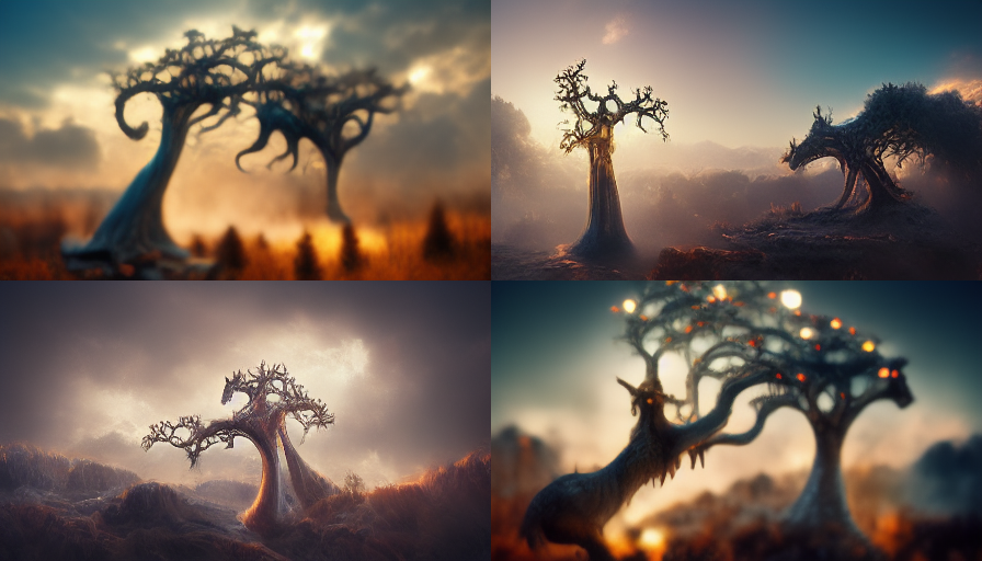 Midjourney Fantasy Trees Brainstorming