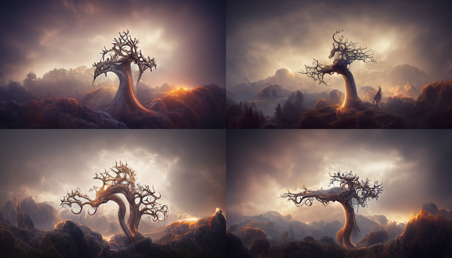 Midjourney Fantasy Trees Variants 3
