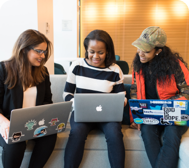 ladies collaborating