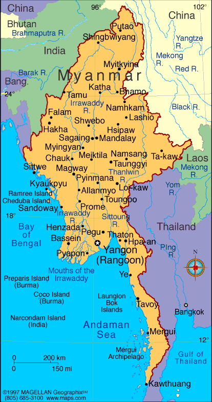 Image result for Myanmar map