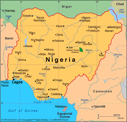 Nigeria In World Map Nigeria Map | Infoplease