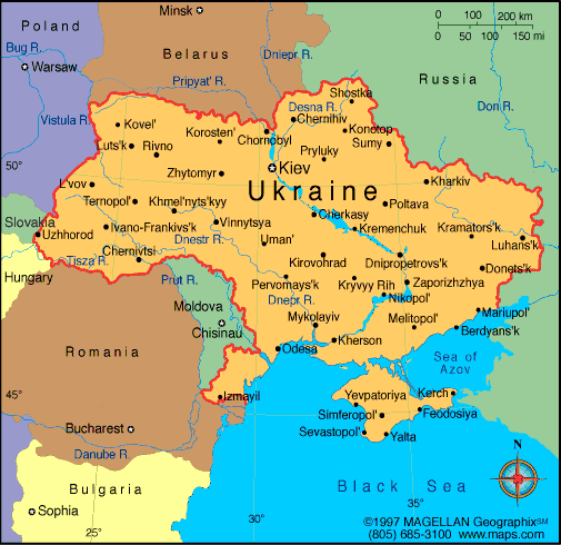 Ukraine On The World Map Ukraine Map | Infoplease