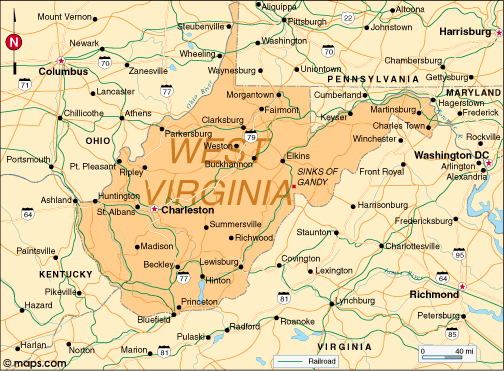 virginia and west virginia map West Virginia Map Infoplease virginia and west virginia map