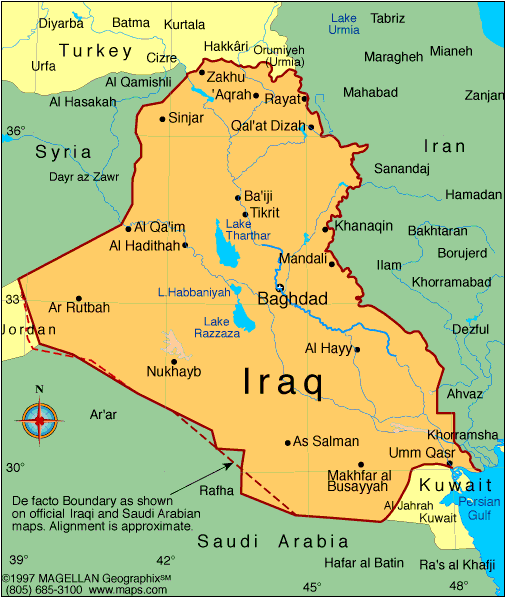 Iraq On A World Map Iraq Map | Infoplease