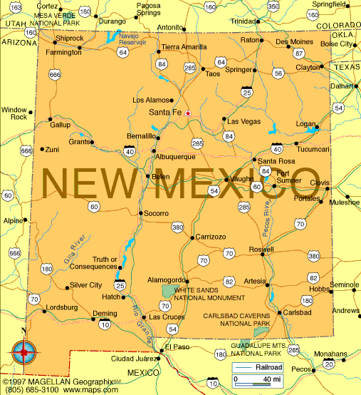 new mexico on map New Mexico Map Infoplease