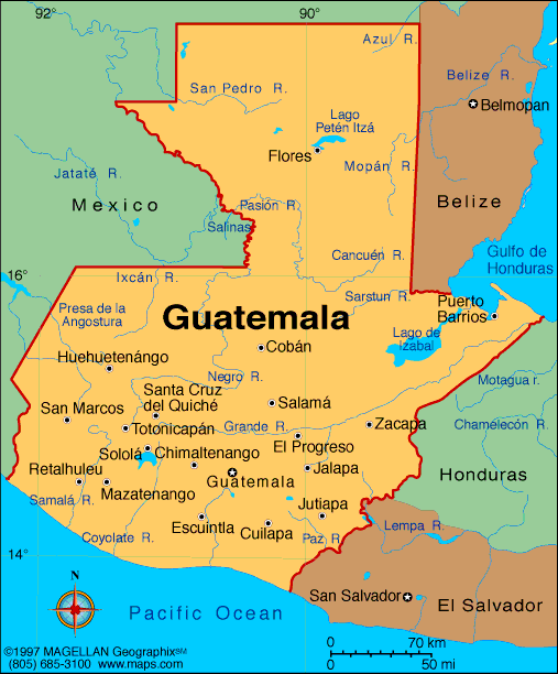 map of flores guatemala Guatemala Map Infoplease map of flores guatemala