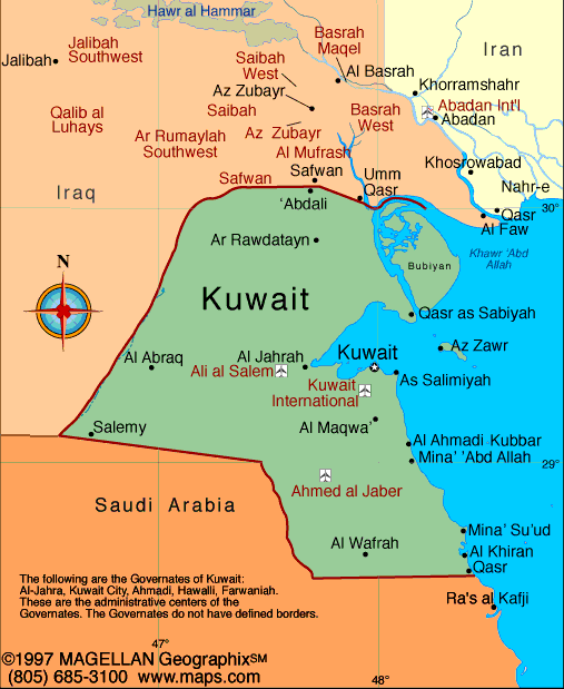 Kuwait On The Map Kuwait Map | Infoplease