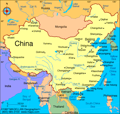 map of where china is China Map Infoplease map of where china is