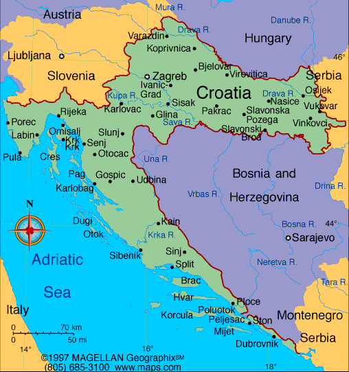Croatia On The World Map Croatia Map | Infoplease