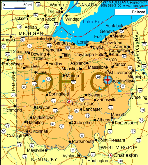 map of eastern ohio Ohio Map Infoplease map of eastern ohio