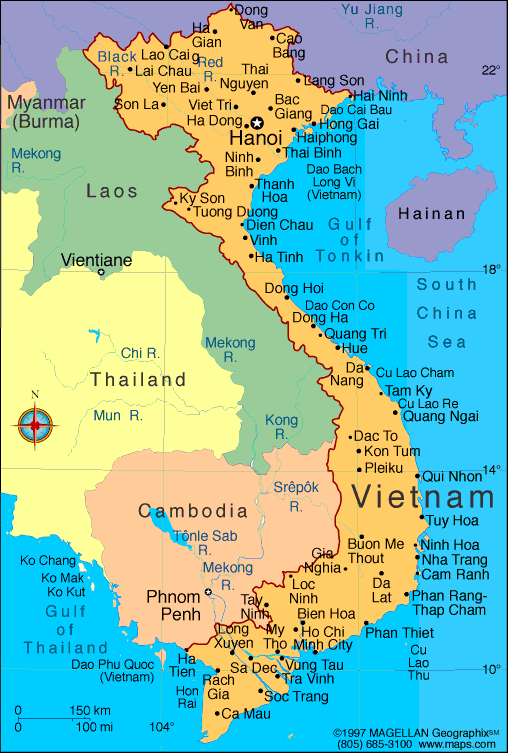 map of vietnam and surrounding countries Vietnam Map Infoplease map of vietnam and surrounding countries