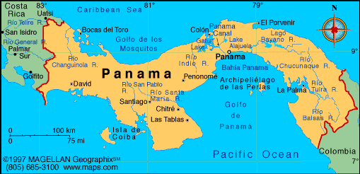 Panama On Map | Color 2018