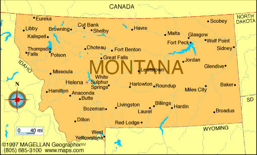 montana on a map Montana Map Infoplease montana on a map