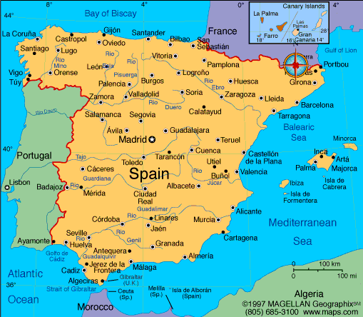 the map of spain Spain Map Infoplease the map of spain