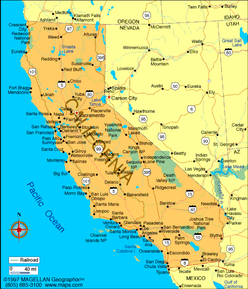 california harta California Map | Infoplease