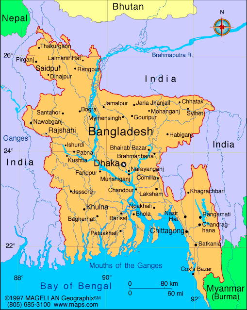 Bangladesh In Map Of World