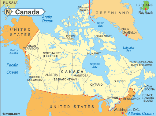 Canada Map Infoplease