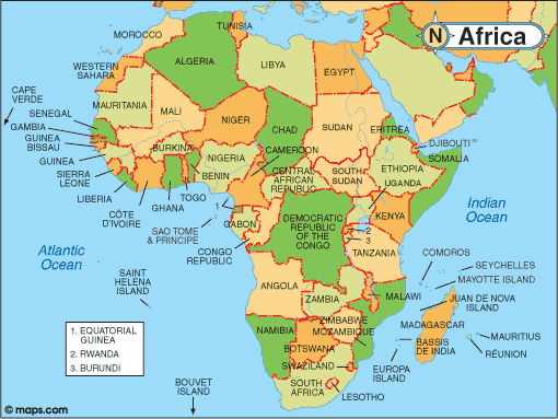 africa karta Africa Map Infoplease africa karta