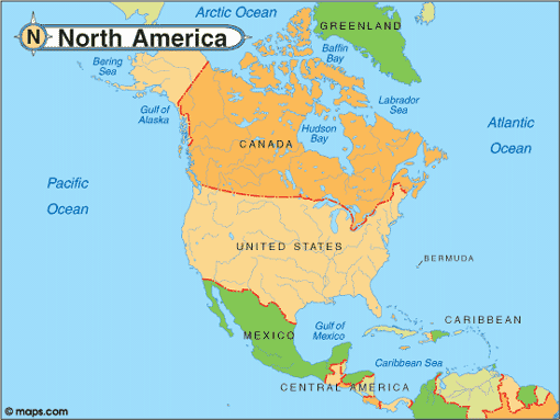 show me a map of north america North America Map Infoplease show me a map of north america