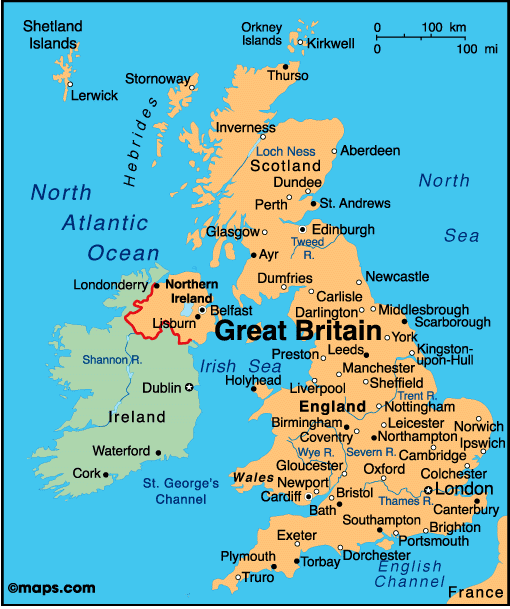 great britain on a map United Kingdom Map Infoplease