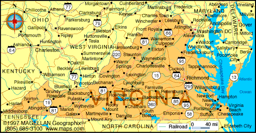 show me a map of virginia Virginia Map Infoplease show me a map of virginia