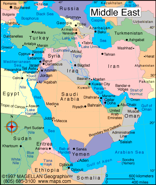 map of the middle east countries Map Of The Middle East With Facts Statistics And History map of the middle east countries