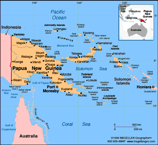 papua new guinea map Papua New Guinea Map Infoplease